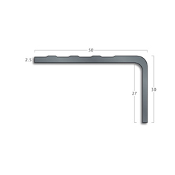 Gradus Pvc Nosings - Pks50 Black 2.75