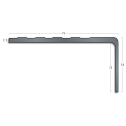 Gradus Pvc Nosings - Pks75 Black 2.75