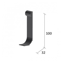 QUANTUM PVC STOCK CCF1 BLACK COMBINED CAP AND COVE Image