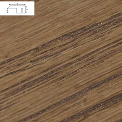 Solid Oak End Profile - Ws4 Walnut Oak (2700mm Lengths)