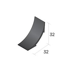 Level Zone Pvc - Full Boxes - Cove Former Lzcf 32mm Black