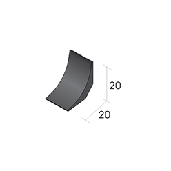 Level Zone Pvc - Full Boxes - Cove Former Lzcf20 20mm Black