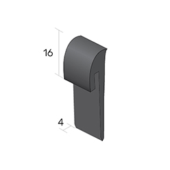 Level Zone Pvc - Full Boxes - Lzqcc1 Black 4mm Capping Strip (40/box)