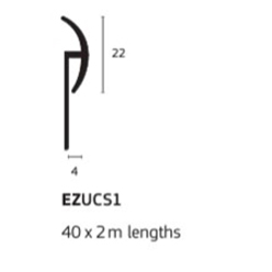 QUANTUM PVC STOCK EZUCS1 BLACK 2M CAPPING STRIP Image