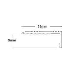 Metal Edgings - M74.9ama 9mm Nosing Ally Self-adh 2700mm
