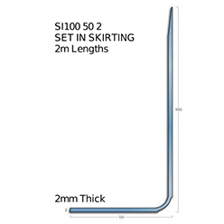 Gradus Pvc Skirtings - Si100 50 2 Black (2m Lengths)